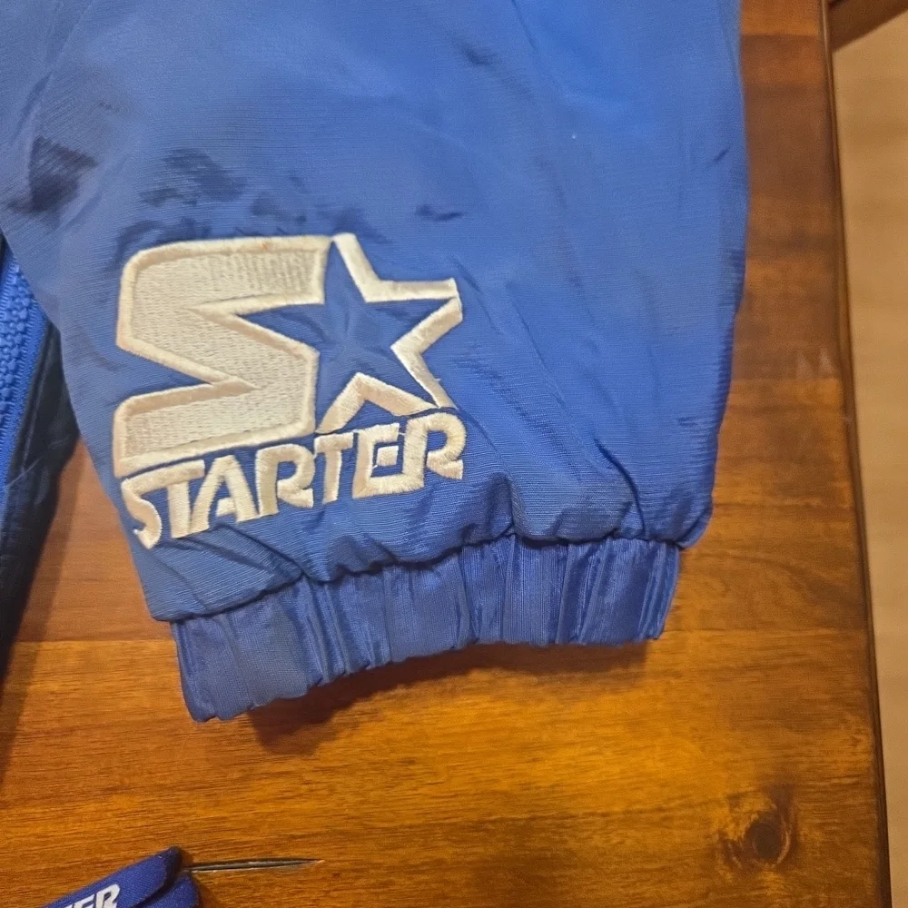 Vintage 90's Starter Pullover Front Pouch Blue Kentucky Jacket Size Large - Picture 2 of 11